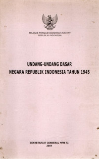 Image of Undang-Undang Dasar Negara Republik Indonesia Tahun 1945